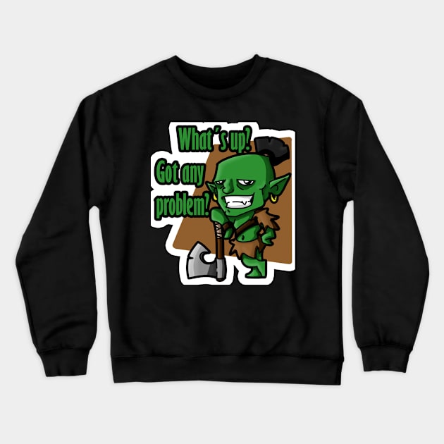 Barbarian Toon Crewneck Sweatshirt by LupaShiva